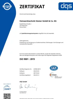 Feinwerktechnik-Huester-GmbH-CERTIFICATE-QM15