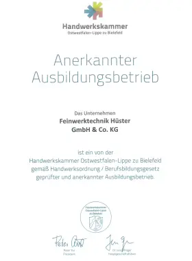 HWK-Ausbildungsbetrieb